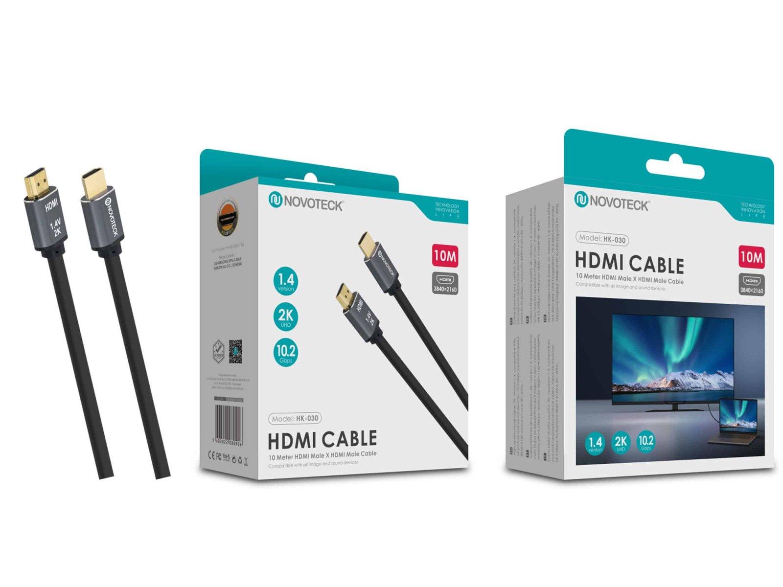 Cabo HDMI 1.4 de 10 Metros NOVOTECK HK-030
