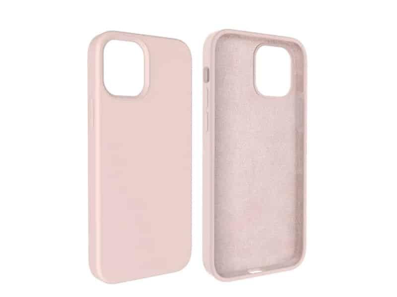 Capa Silicone Square Premium iPhone 15 Rosa