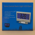 Relógio Digital LCD com Controlo por Voz – Novo na Caixa