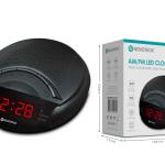 Rádio Relógio AM/FM NOVOTECK CK-006 com LED e Duplo Alarme – Acordar com Música ou Buzzer