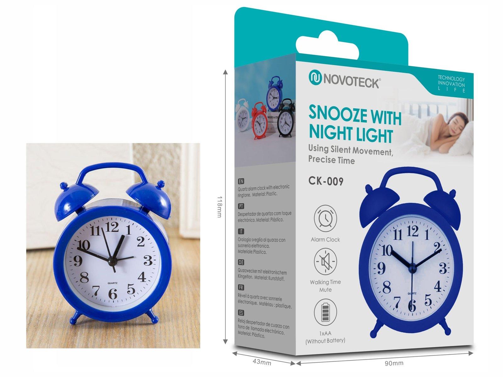 Despertador Clássico NOVOTECK CK-009 Azul