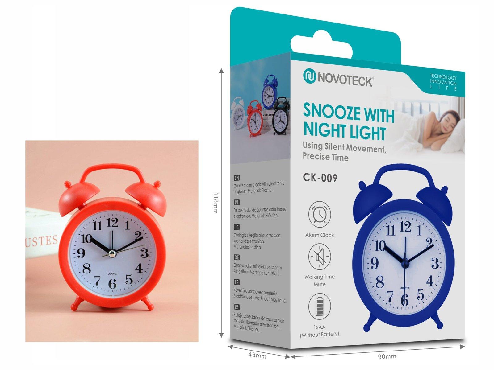 Despertador Clássico NOVOTECK CK-009 Vermelho