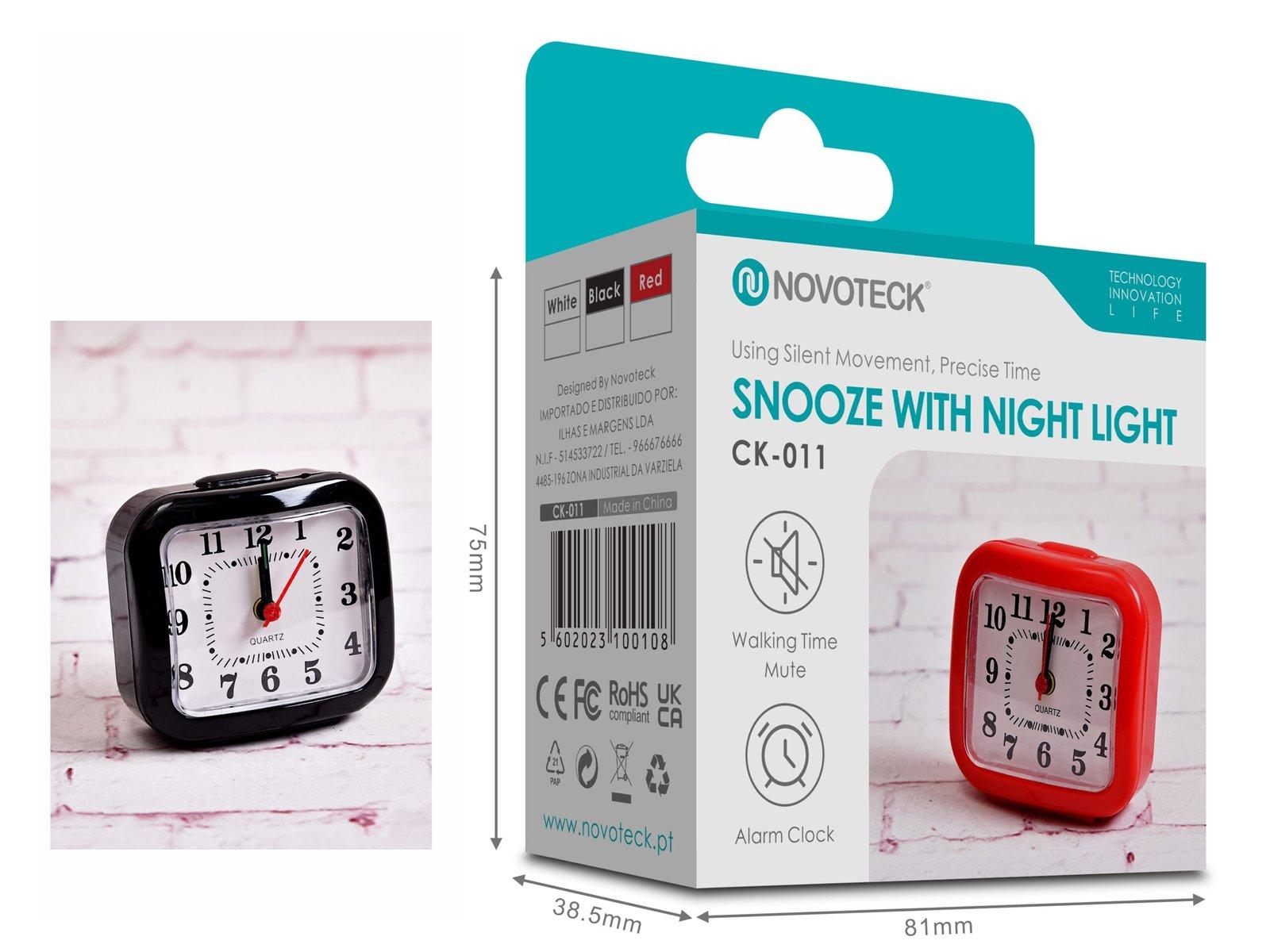 Despertador Estilo Retrô NOVOTECK CK-011 Negro