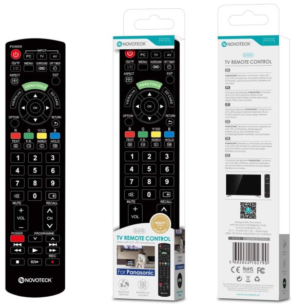 Controle Remoto Novoteck VERA Tools D-010 Universal para Panasonic
