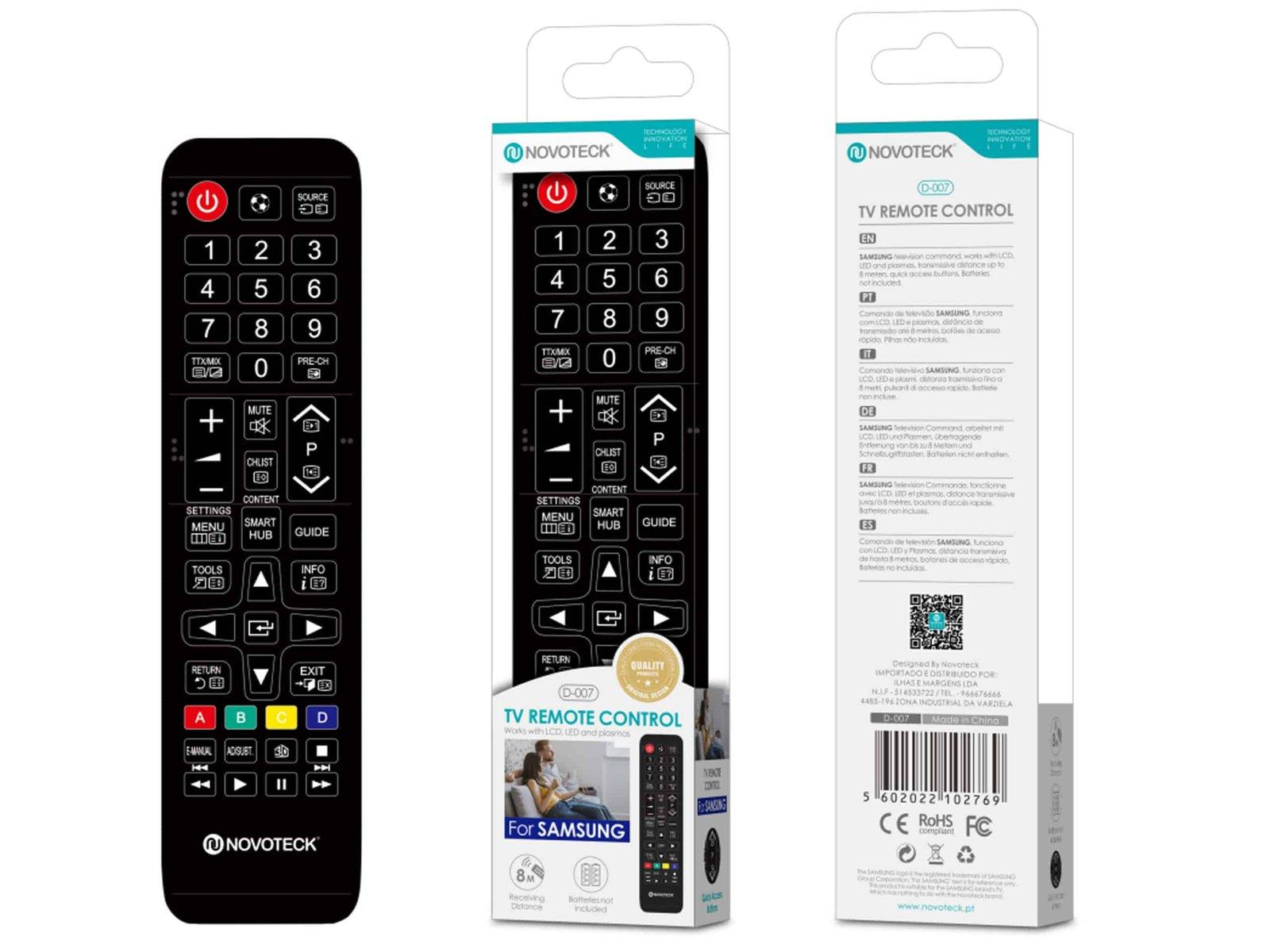 Controle Remoto Universal Novoteck D-007 para Samsung