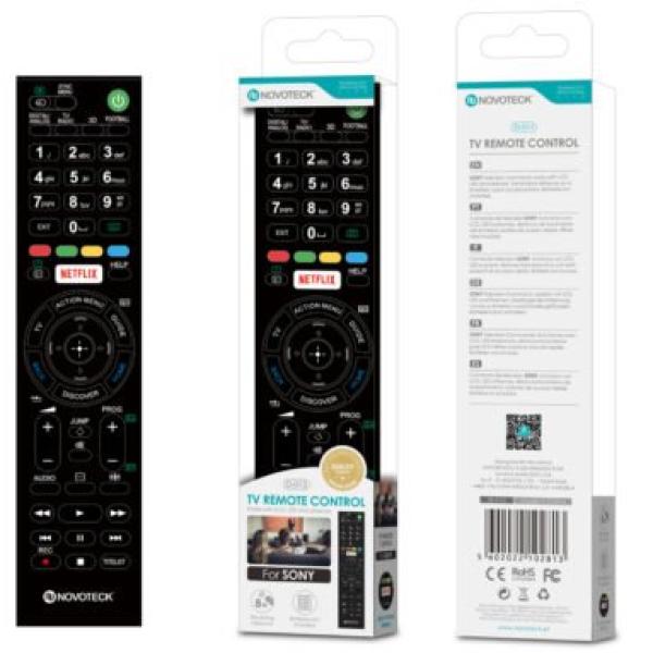 Controle Remoto Inteligente Novoteck D-012 para TVs Sony com Acesso Direto Netflix