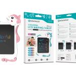 Tablet de Escrita LCD Infantil 10” Polegadas – Ecrã Colorido, Design de Unicórnio Rosa DRAW-09