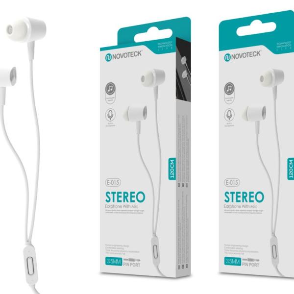 Auriculares Com Micro 120Cm Branco E-015