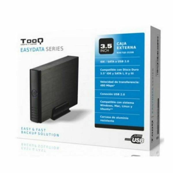 Caixa externa TooQ TQE-3520B HD 3.5" IDE / SATA III USB 2.0 Preto 3,5"
