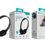 Auscultadores com Microfone NOVOTECK EJ-005 - Conforto Ajustável e Som de Qualidade