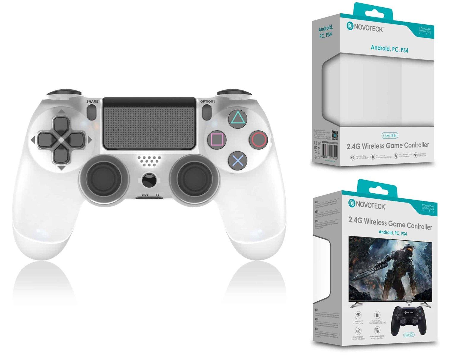 Comando Jogo PS4-PC-Android Transparente Sem Fio 2.4G GM-004