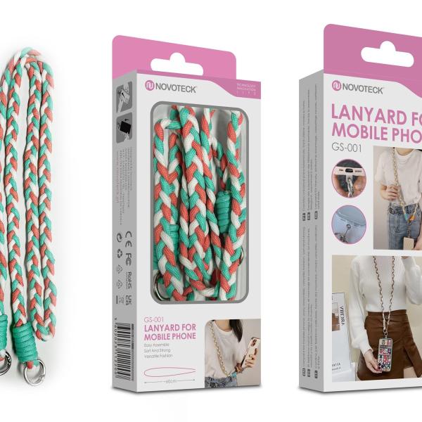 Cordão Trançado para Telemóvel NOVOTECK GS-001 - Estiloso Colorido Multicolor