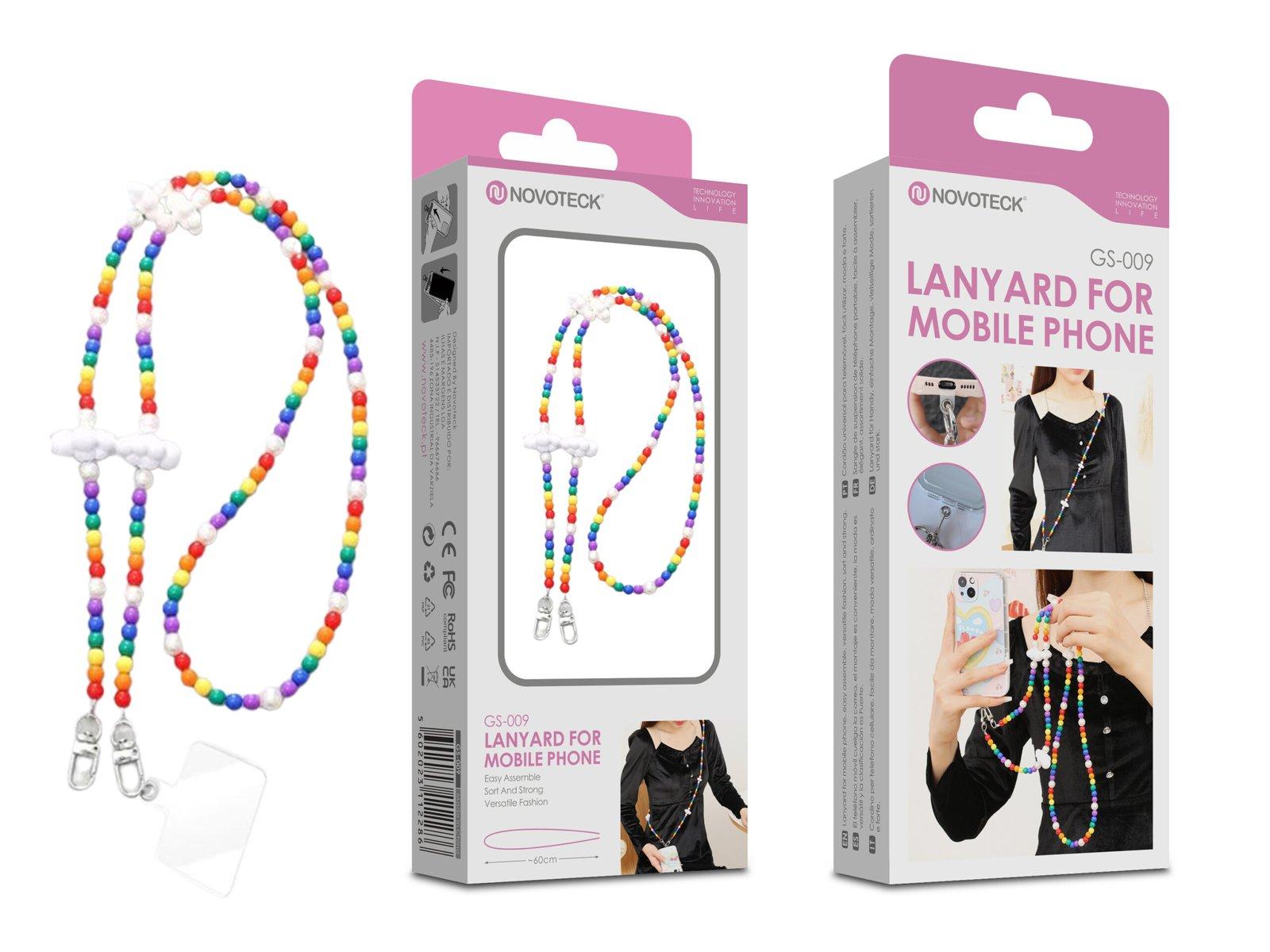 Cordão Colorido para Telemóvel NOVOTECK GS-009 Branco