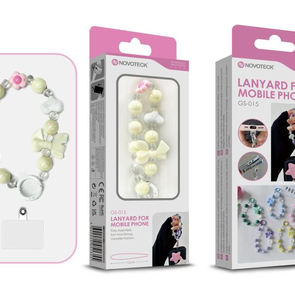 Cordão Fashion Universal para Telemóvel GS-015 AMARELO FLOR