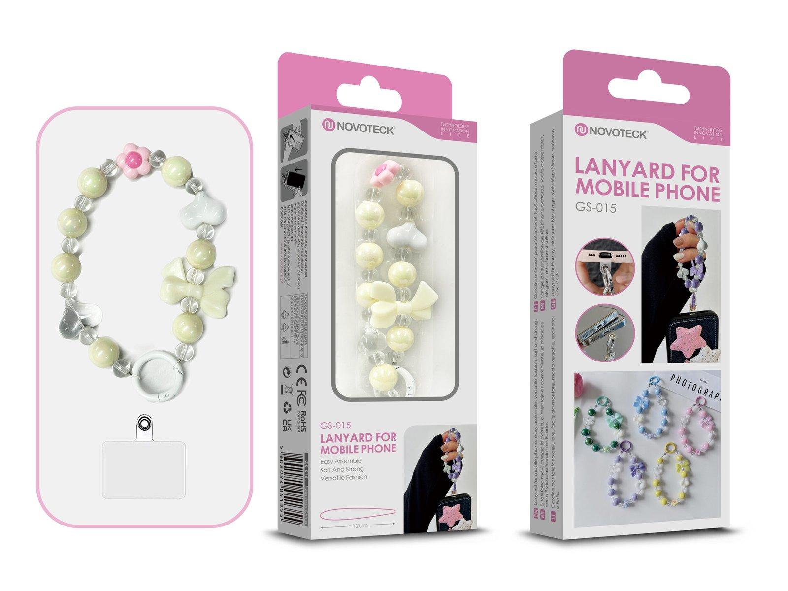 Cordão Fashion Universal para Telemóvel GS-015 AMARELO FLOR