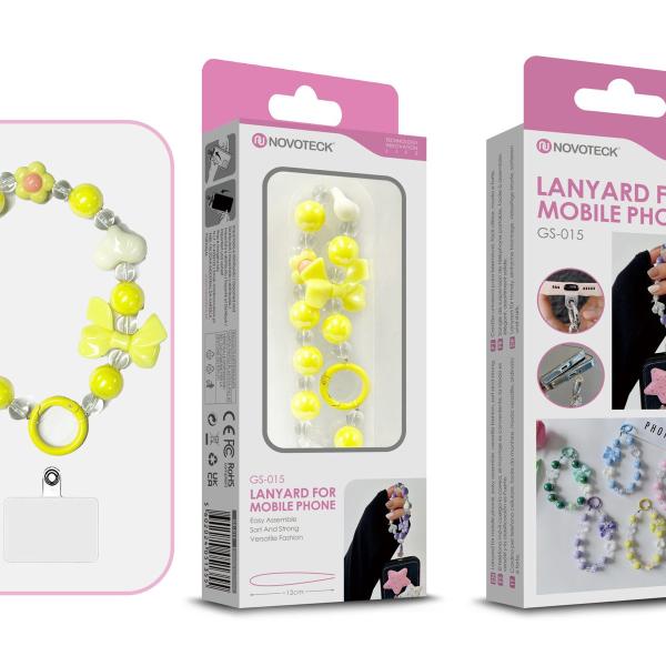 Cordão Fashion Universal para Telemóvel GS-015 AMARELO