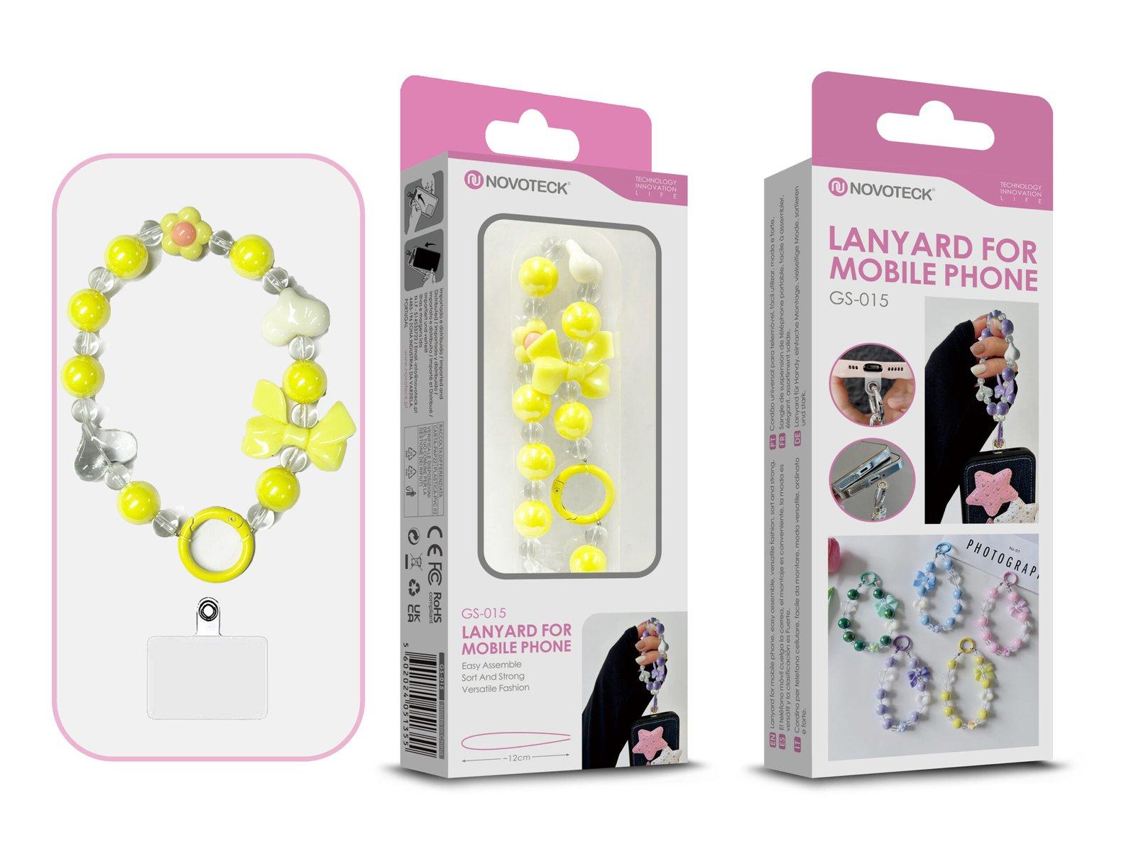 Cordão Fashion Universal para Telemóvel GS-015 AMARELO