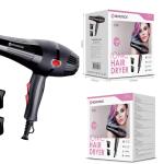 Secador de Cabelo HF-002 - 1300W, Tecnologia Iónica, 3 Níveis de Temperatura, 2 Bicos Concentradores