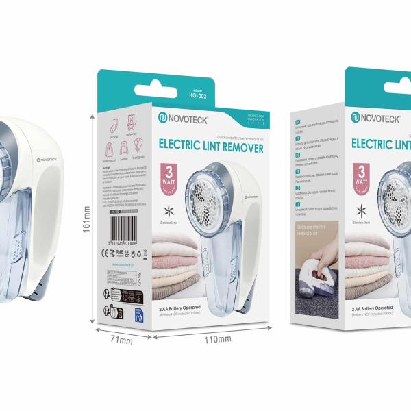 Removedor de Borbotos Elétrico Novoteck HG-002 – 3W, Lâmina em Aço Inoxidável, Operado por 2 Pilhas AA, Ideal para Todo Tipo de Tecido
