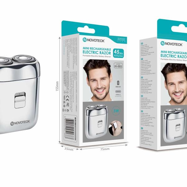 Mini Máquina de Barbear Elétrica Recarregável HI-003 - Compacta, Portátil e Eficiente