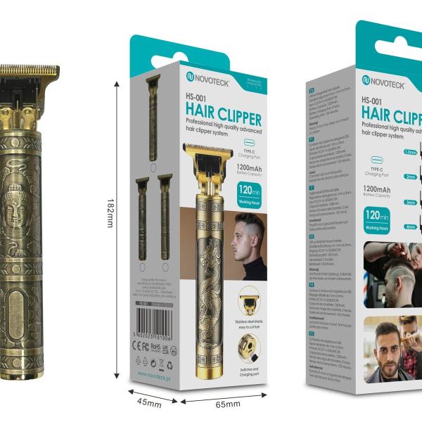 Cortador de Cabelo Profissional NOVOTECK HS-001 - Design Buda