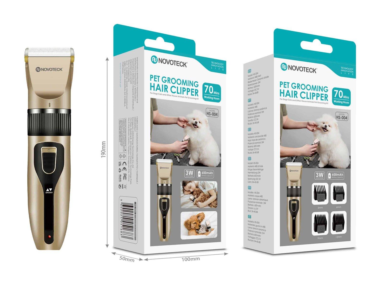 Máquina de Tosquiar Animais HS-004 - Recarregável, Silenciosa