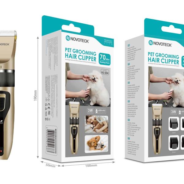 Máquina de Tosquiar Animais HS-004 - Recarregável, Silenciosa