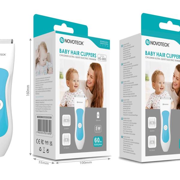 Máquina de Cortar Cabelo Infantil HS-005 - Silenciosa, Recarregável