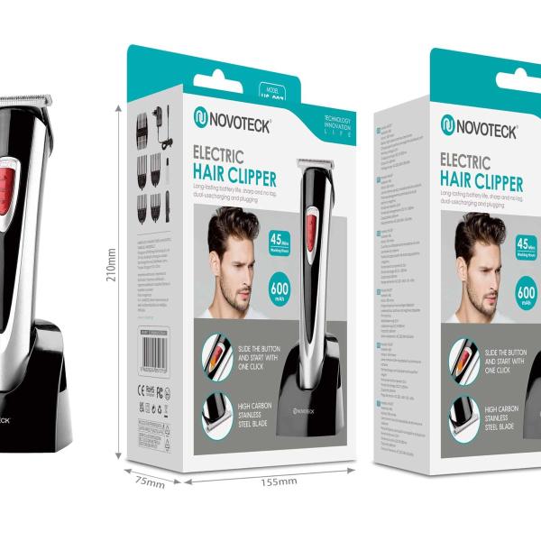 Máquina de Cortar Cabelo HS-007 - Recarregável, Lâminas de Aço Inoxidável