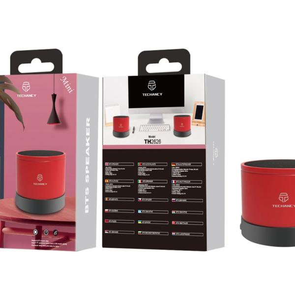 Mini Coluna Bluetooth Vermelha