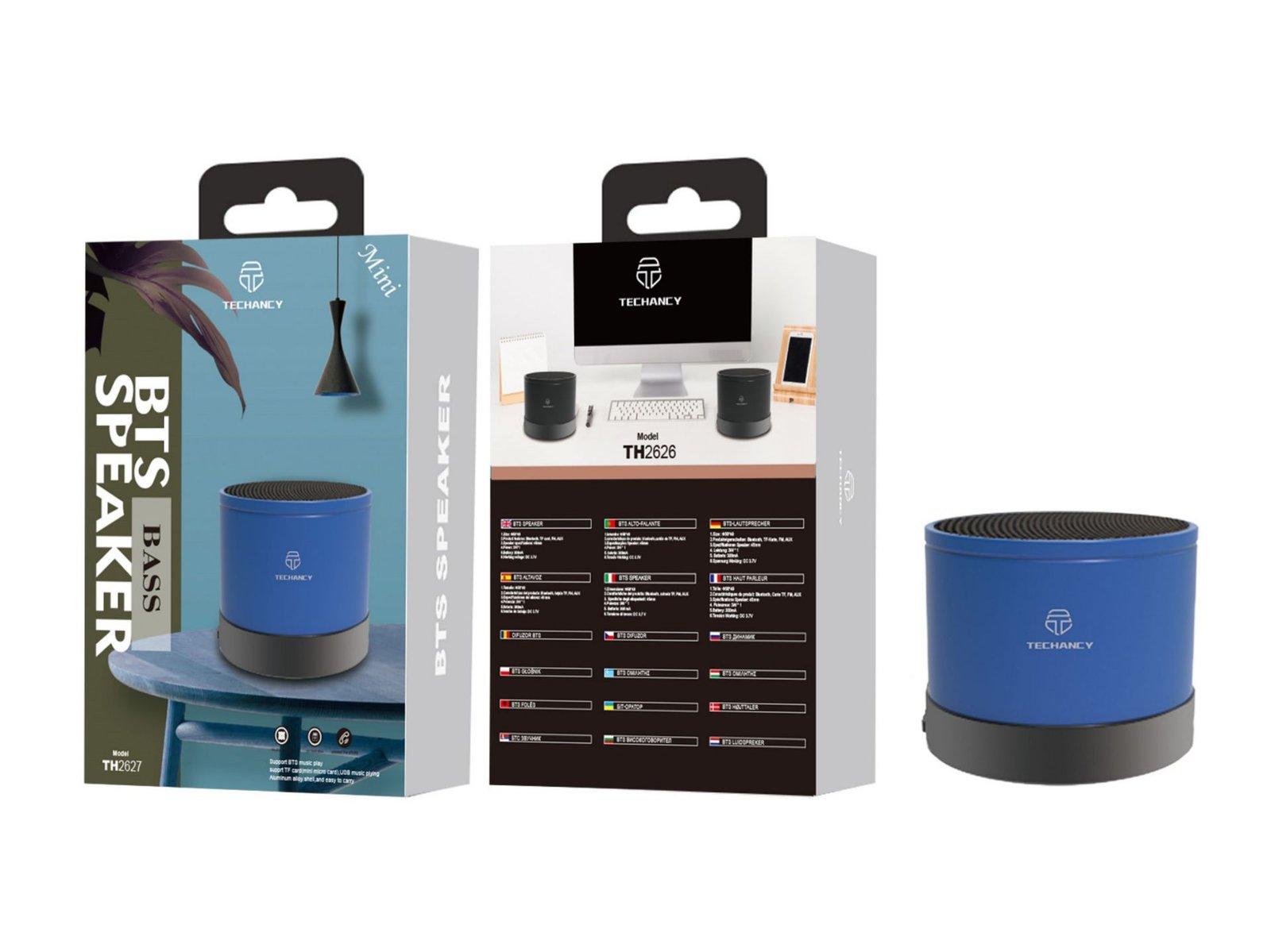 Mini Coluna Bluetooth Azul