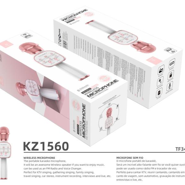 Dss Microfone Bluetooth Rosa Branca