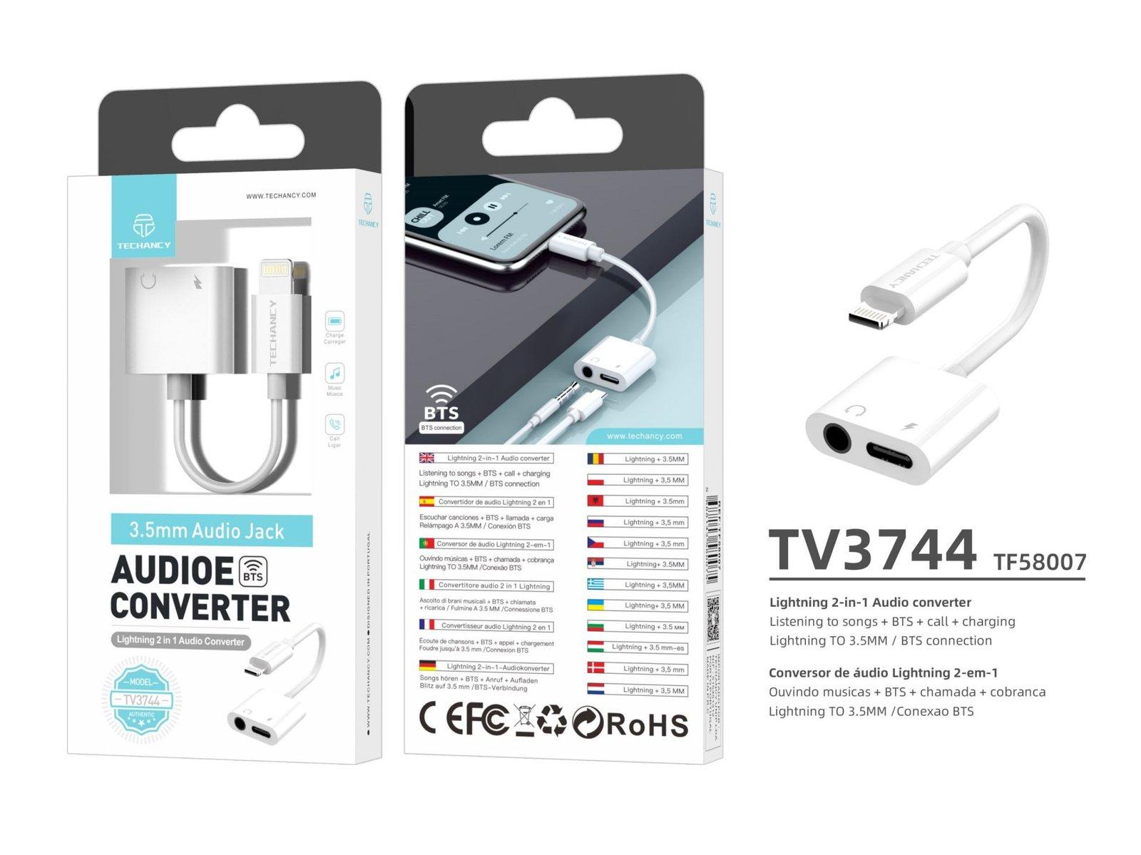 Cabo De Audio Lightning Para 3.5Mm Branco