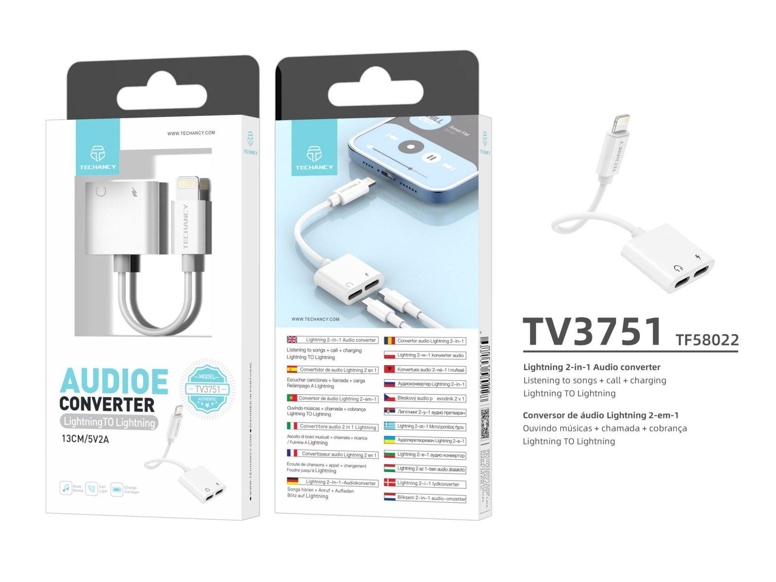 Cabo De Audio Lightning Para Lightning Branco