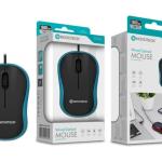 Rato Óptico com Fio Azul JS-001 – Precisão e Conforto de 1600 DPI