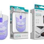 Rato Óptico Roxo Mini-Perfurados com Fio JS-007