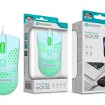 Rato Óptico Verde Mini-Perfurados com Fio JS-007