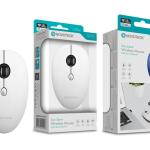 Rato Sem Fios Branco JS-009 - Design Slim, Clique Silencioso, Receptor Nano