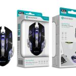Rato Gamer Sem Fio NOVOTECK JS-012 - Ergonômico com LED Azul, Botões Programáveis, Alta Precisão DPI, Nano Receptor