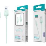 Cabo Type-C Verde Agua 5A 50W 1M S-057 Silicone TPE