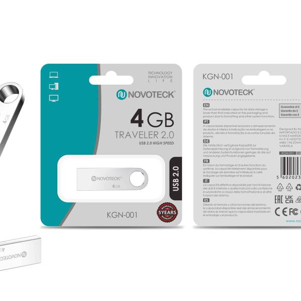 Pen Drive Novoteck 4GB USB 2.0 Traveler – KGN-001
