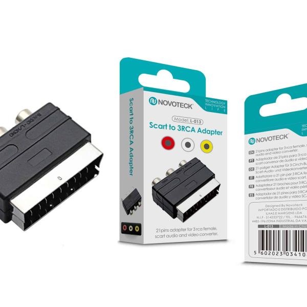 L-013 Adaptador Scart Euroconetor 3Rca-Svhs