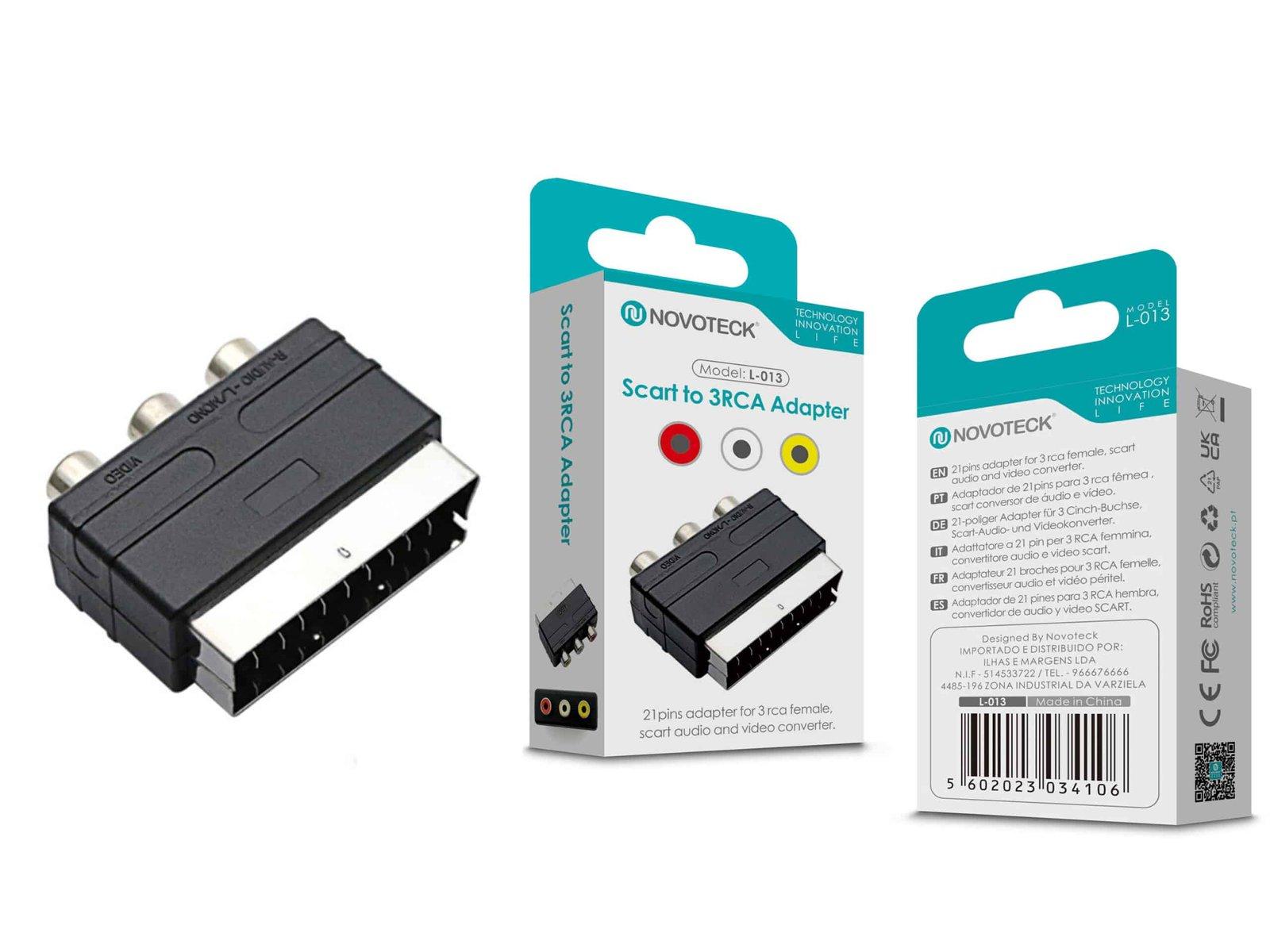 L-013 Adaptador Scart Euroconetor 3Rca-Svhs