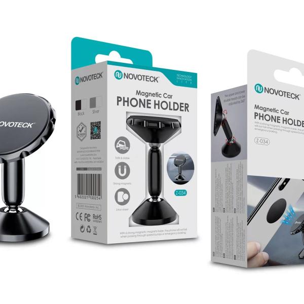 Suporte Magnético de Telemóvel para Carro Z-034 - Íman Forte, Rotação 360°, Design Elegante, Fácil Instalação