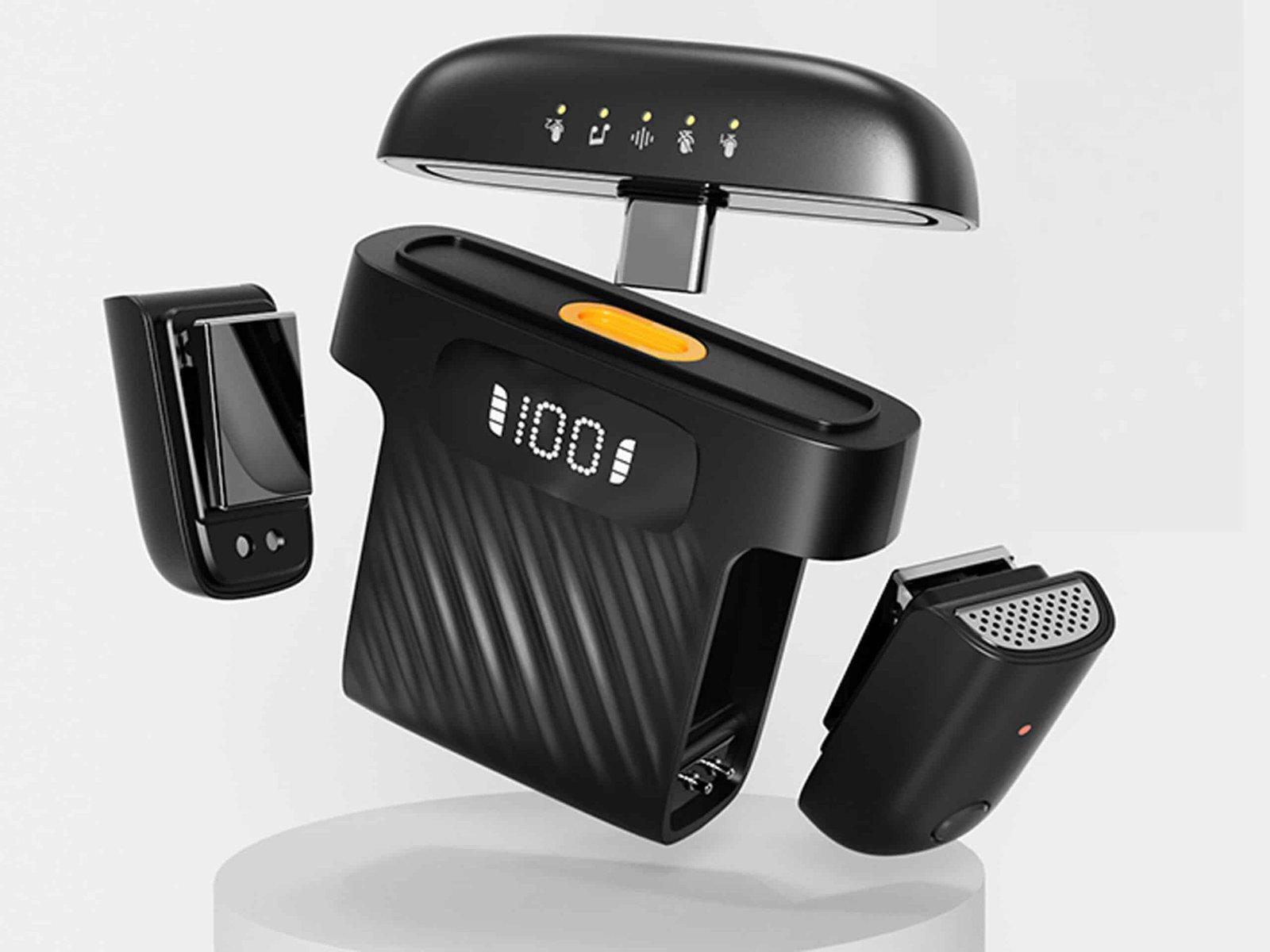 Microfone Sem Fios para Telemóvel – Duplo Microfone para Live, TikTok, Entrevistas e Vlogs | Plug & Play, Som Claro e Portátil | Modelo M8mini