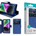 Capa Protetora Universal Azul para Smartphone de 5'' N-007 - Visor Inteligente, Resistência a Impactos e Suporte Integrado