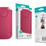 Capa Protetora Universal de Microfibra Rosa para Smartphone de 5'' Formato Bolsa N-011