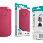 Capa Protetora Universal de Microfibra Rosa para Smartphone de 5.5'' Formato Bolsa N-012