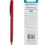 Caneta 2 em 1 Novoteck NP-07 – Esferográfica e Touch Screen, Compatível com Dispositivos Capacitivos, Disponível em Múltiplas Cores - Vermelho