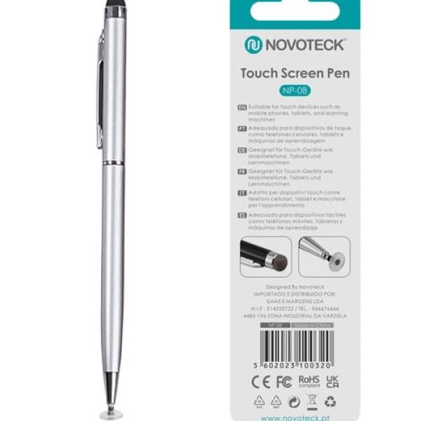 Caneta Touch Screen Novoteck NP-08 - Prateado